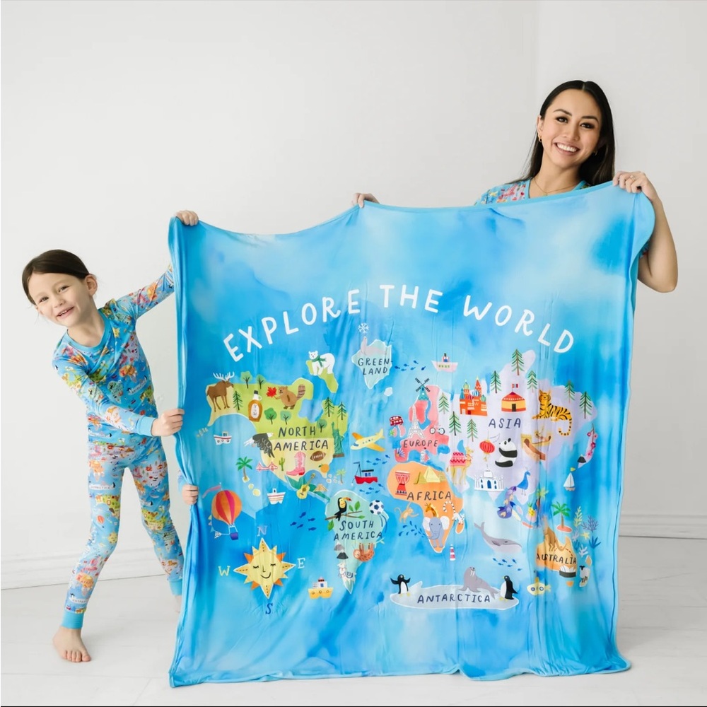 Little Sleepies Around The Worlds Cloud Blanket
